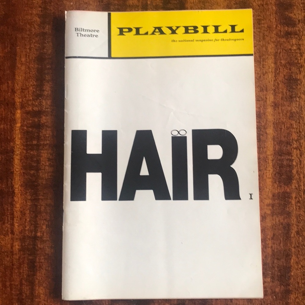 Playbill of HAIR from 1971